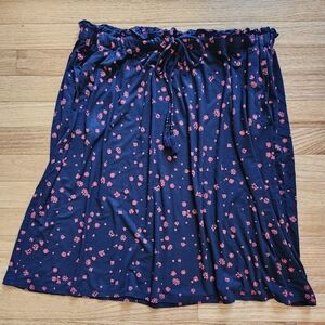 J. Jill XL Petite Knit Drawstring Skirt Elastic Waist & Pickets